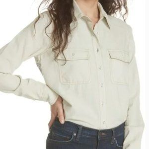 Free People Button Down  Top NWOT